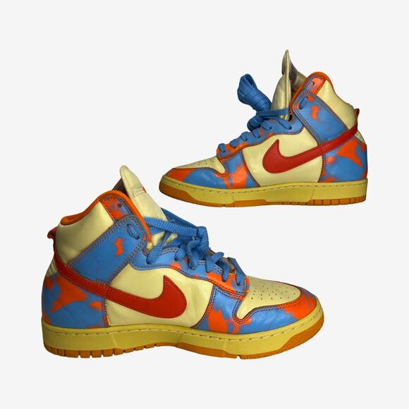 Nike Dunk High DD9404-800 Mineral Orange Blue Void Men’s Size 9 Wear and Tear - Picture 11 of 12